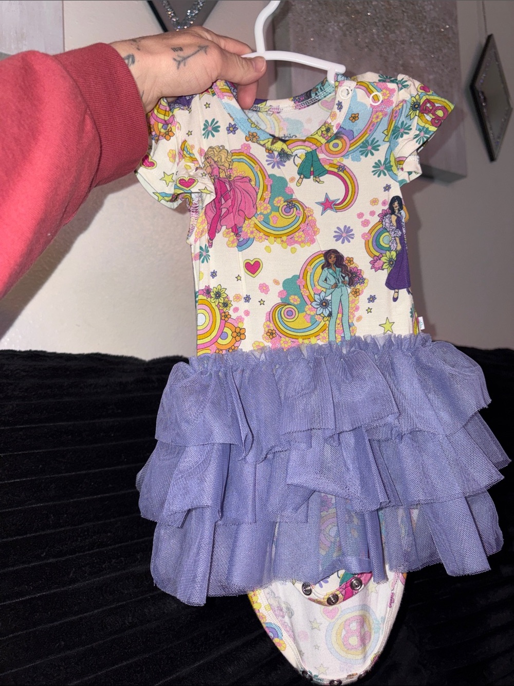 Posh peanut groovy Barbie size 6-12 months euc